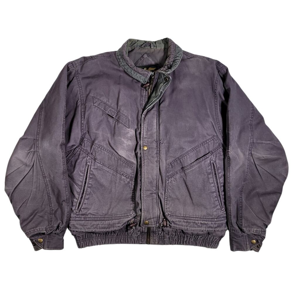 VTG Eagles Ridge Canvas Field Jacket Mens Large Quilted Lined Workwear Gorpcore